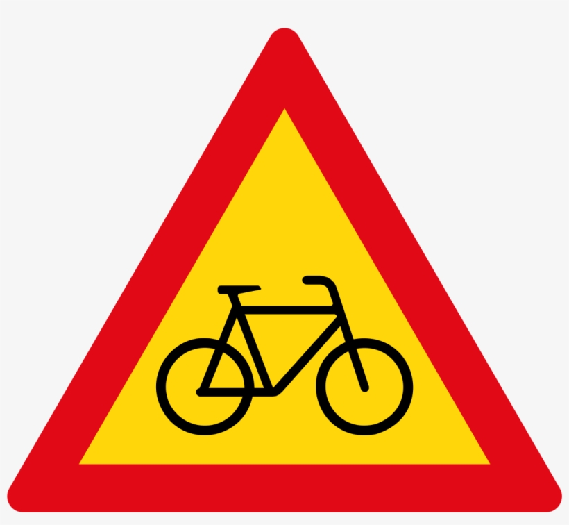 Winding Road Sign Png Download - Bicycle Outline, transparent png #3842943