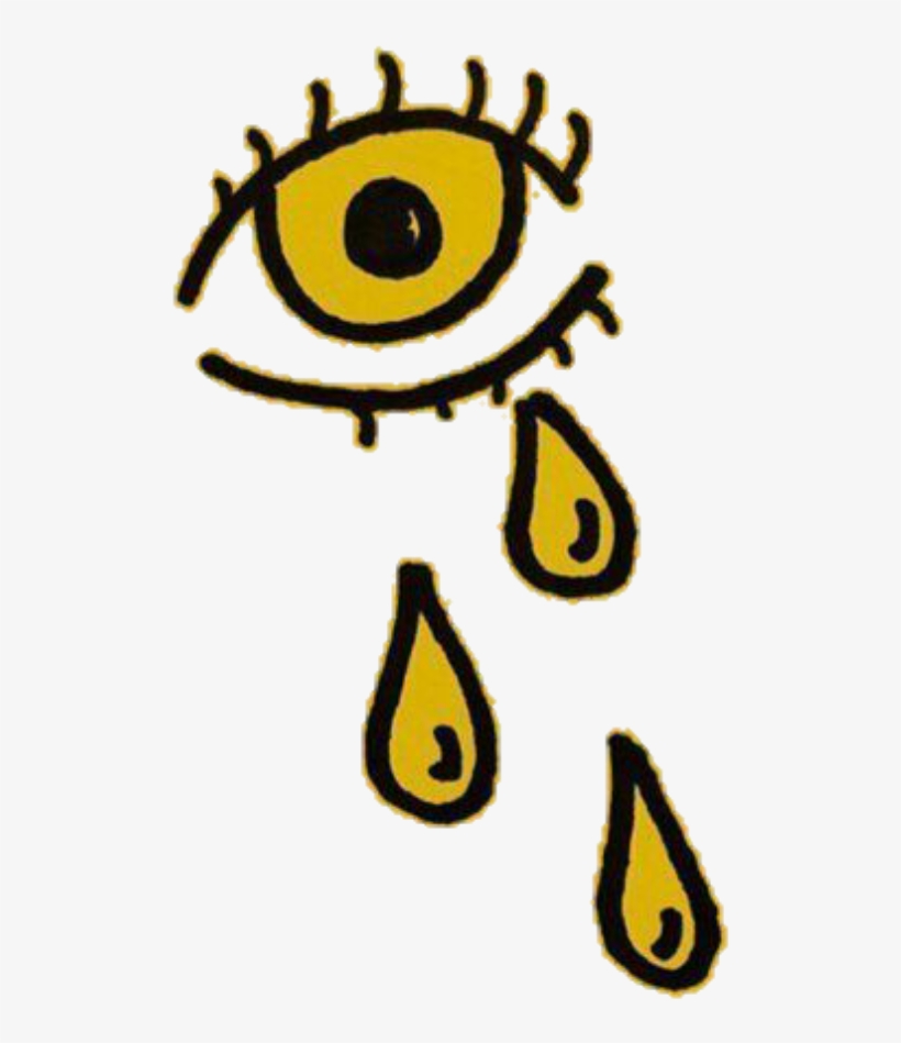 Yellow Amarillo Aesthetic Random Eye Ojo Crying - Yellow Aesthetic Tumblr Transparent, transparent png #3843502