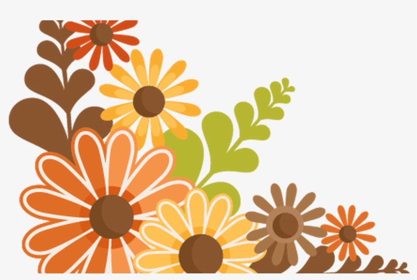 Fall Flowers Svg Cutting Files For Scrapbooking Fall - Cute Fall Clipart, transparent png #3843619