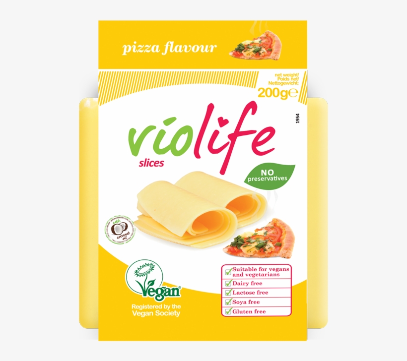 Violife Pizza Flavour Sliced Vegan Cheese (200g) - Violife Vegan Cheese, transparent png #3843696