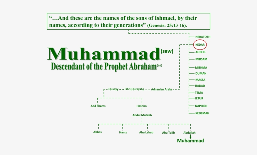Abraham To Muhammad Family Tree, transparent png #3844033
