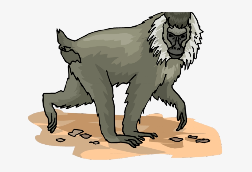 Baboon Clipart Big Monkey - Baboons, transparent png #3844080