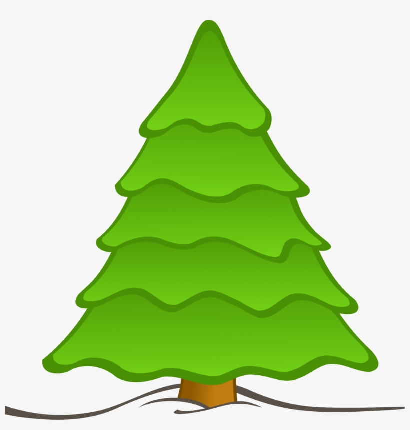 Tree Cartoon Png Cartoon Christmas Tree, Cartoon Christmas - Plain Christmas Tree Clipart, transparent png #3844113