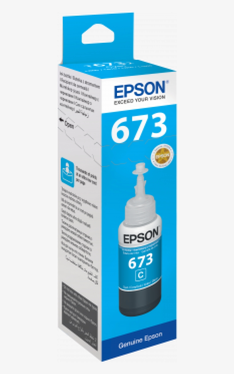 Epson T6732 Cyan Ink Bottle 70ml C13t67324a - Epson T6732, transparent png #3845377