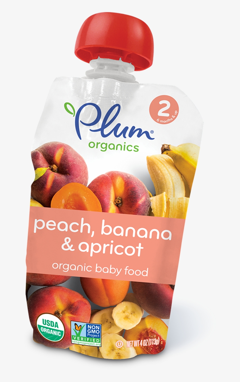 Peach, Banana & Apricot - Plum Organics, transparent png #3847236