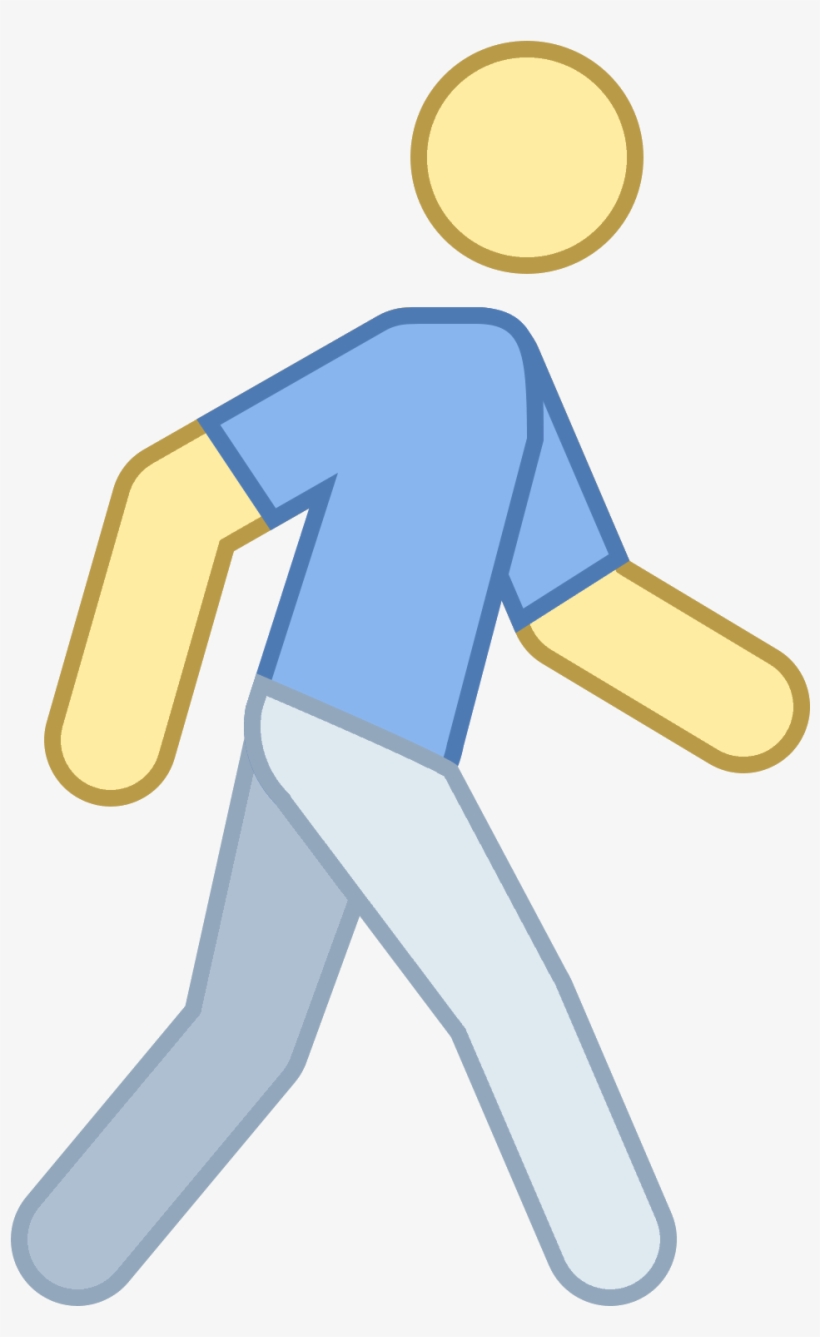 This Icon Is Like A Three Dimension Stick Person - Blue Walking Man Icon, transparent png #3847448