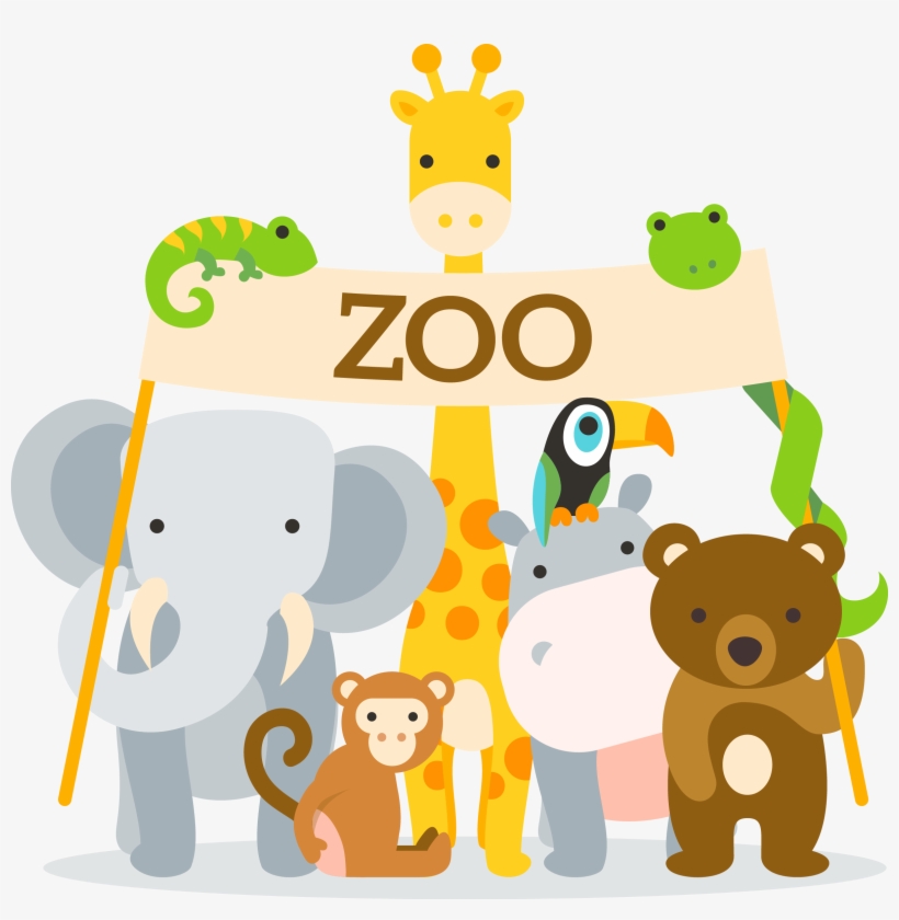 Cartoon Animal Zoo - Zoo Png, transparent png #3848540