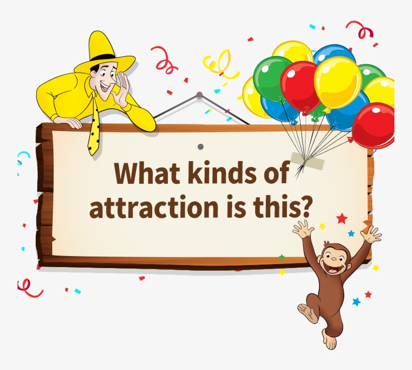 What Kinds Of Attraction Is This - Roommates Rmk1082gm Curious George Peel & Stick, transparent png #3848547