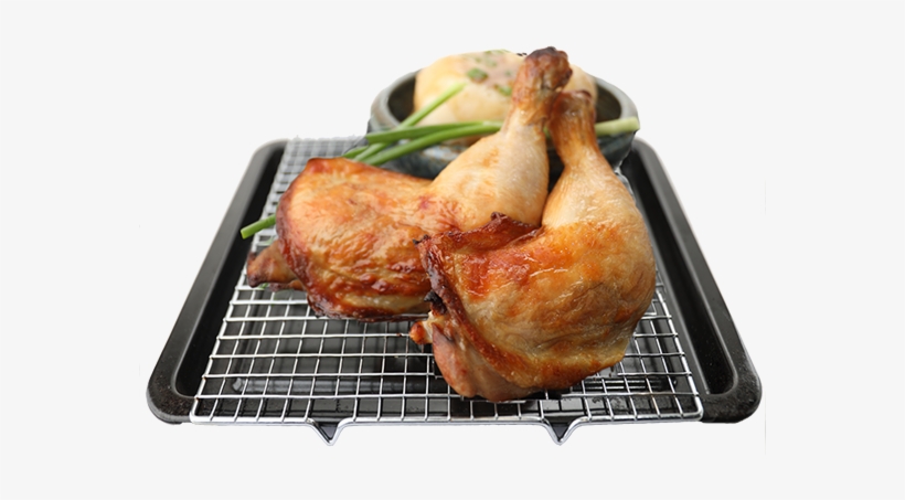 Double Roast Chicken Leg With Mashed Potato - Chicken As Food, transparent png #3848607