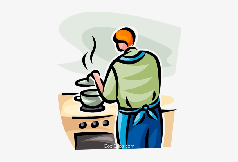 Woman Cooking Royalty Free Vector Clip Art Illustration, transparent png #3849077