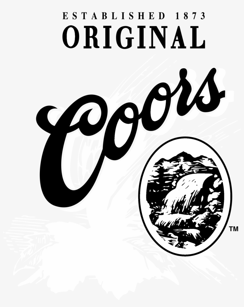 Coors Logo Black And White - Coors Brewery Tour, transparent png #3849522