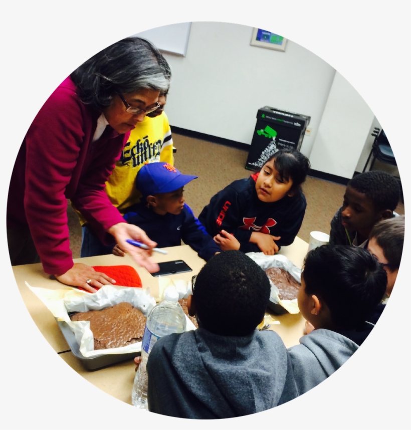 Woman With Children Observing The Results Of A Cooking - Learning, transparent png #3849621