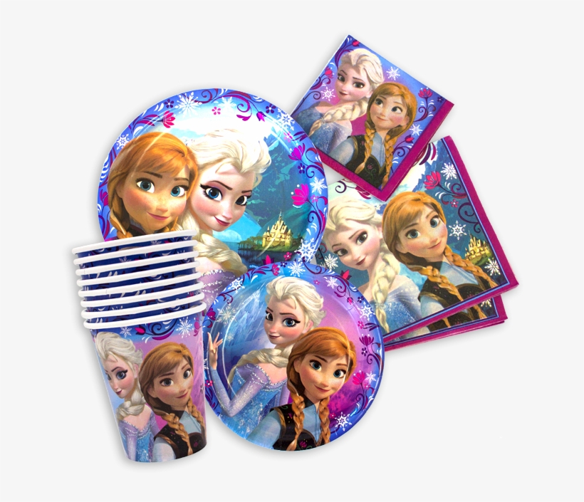 Themed Party Supplies - Frozen Party Plates Napkins Cups, transparent png #3849710