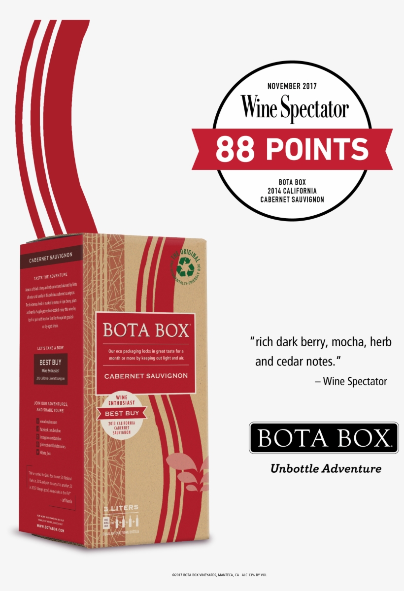 Png - Bota Box Rose, Dry, California - 3 Liters, transparent png #3850193