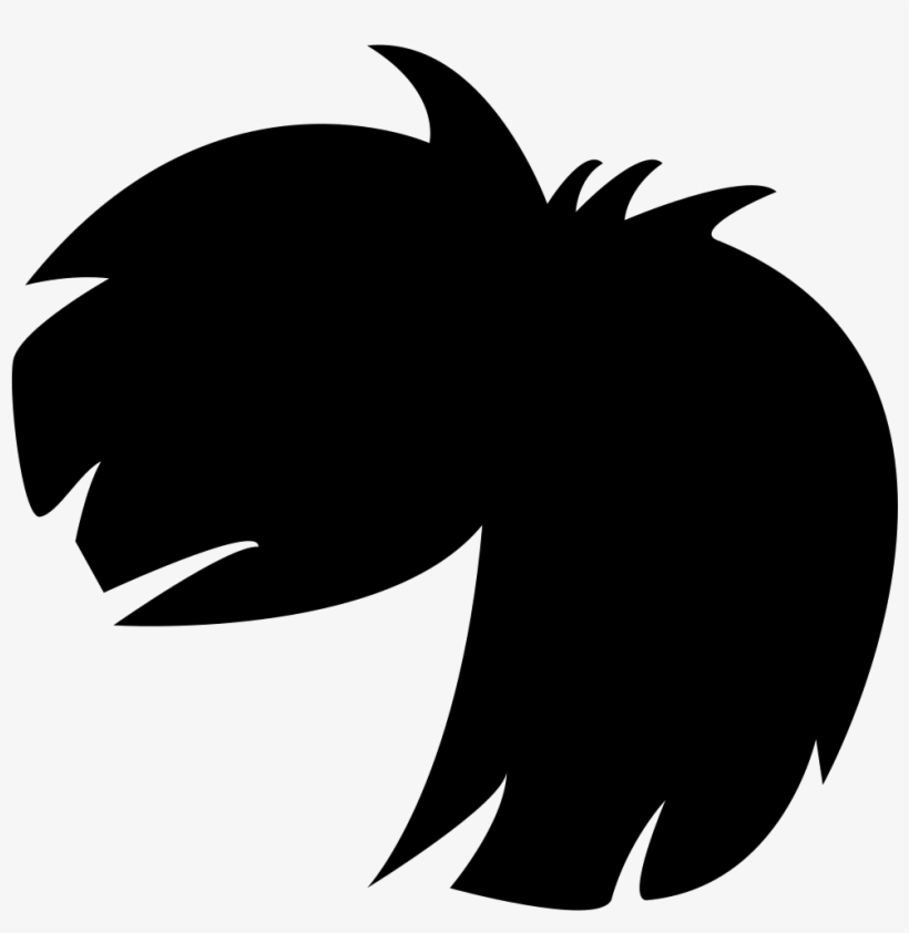 Png File - Black And White Cartoon Hair, transparent png #3850999