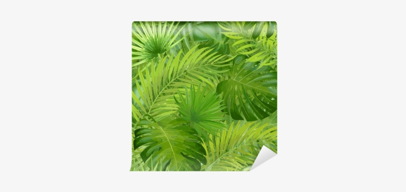 Tropical Palm Leaves, Jungle Leaf Seamless Vector Floral - Liście Dzungla, transparent png #3851377