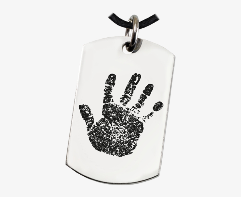 Fingerprint Memorial Jewelry: Stainless Steel Dog Tag, transparent png #3851829