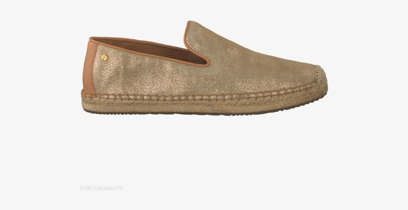 Gold Ugg Espadrilles Sandrinne Ii Metallic Women Espadrilles - Slip-on Shoe, transparent png #3853350