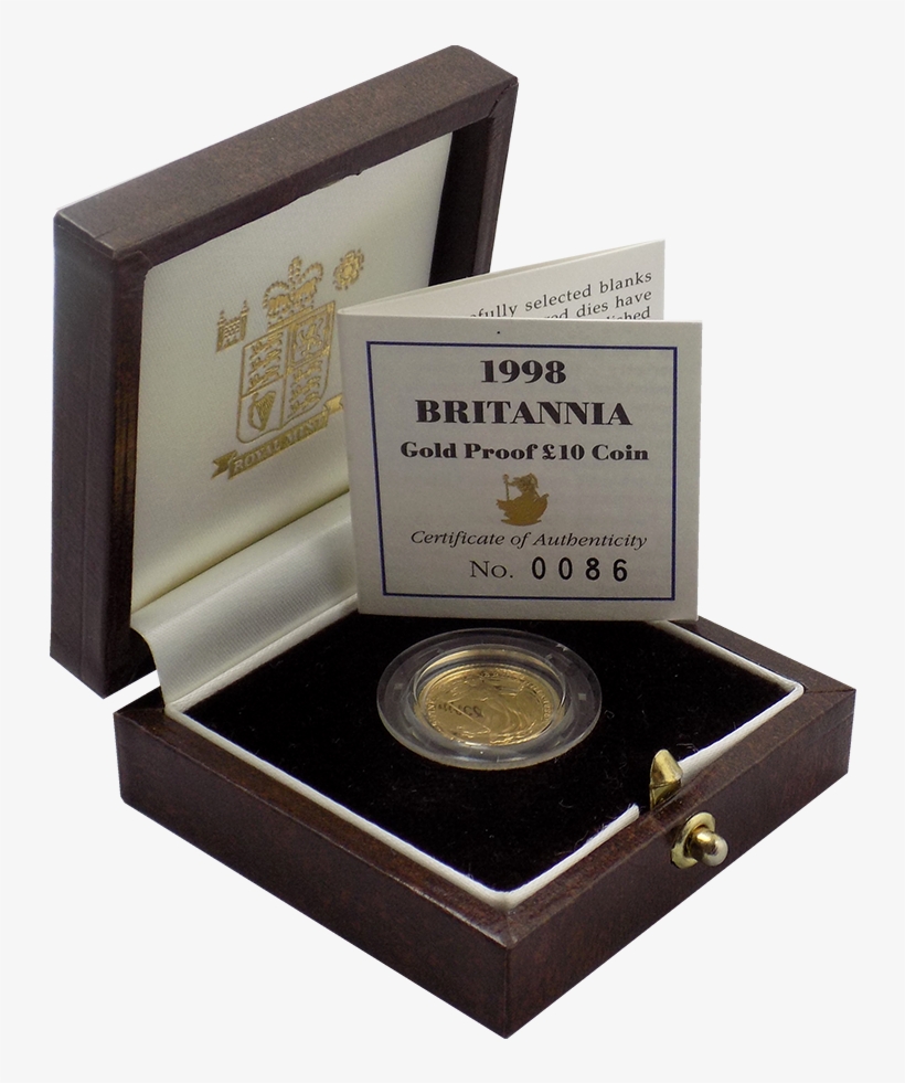 Pre-owned 1998 Uk Britannia 1/10oz Proof Gold Coin - Antique, transparent png #3853351