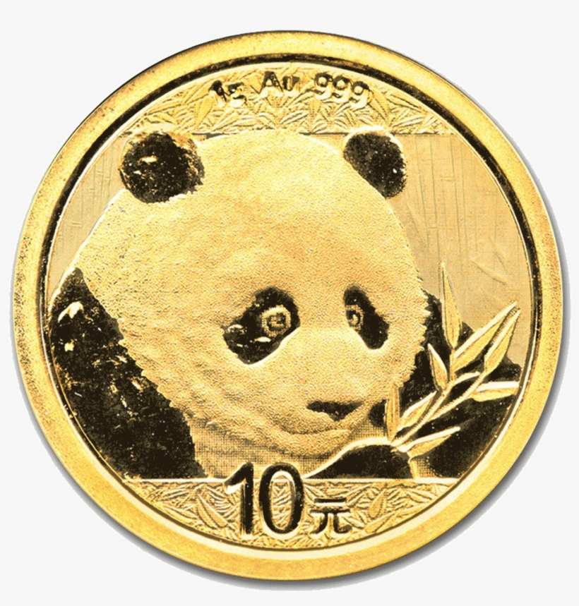 2018 China Panda Gold Coin 1g Outer - 2018 1 Gram Gold Panda, transparent png #3853369