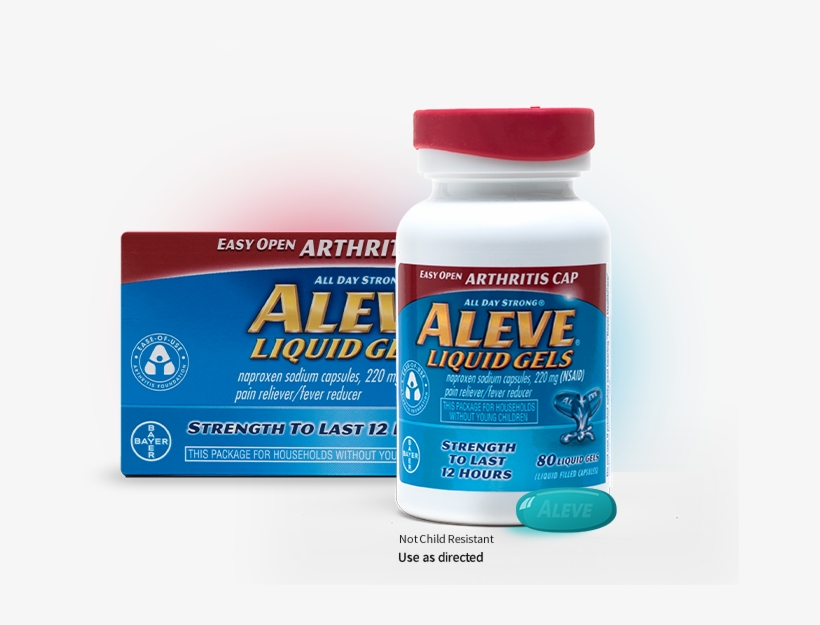 Aleve Liquid Gels Available In An Easy Open Arthritis - Aleve Liquid Gels Arthritis, transparent png #3853564