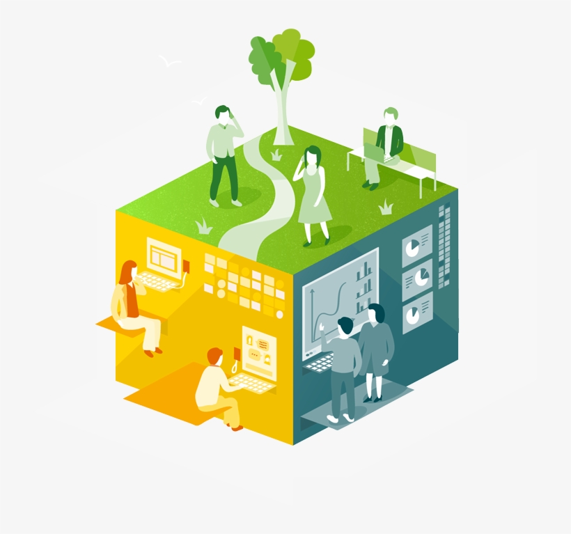 Equatex Contact Centre Main Illustration - Graphic Design, transparent png #3854126