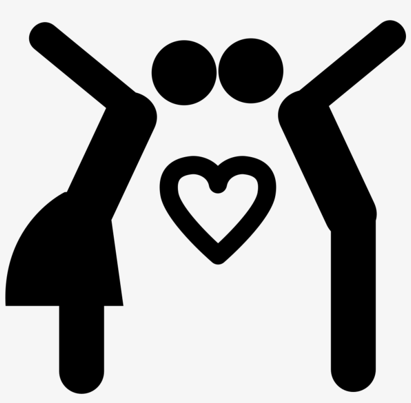 Couple Kissing - - Iconos De Personas Besandose, transparent png #3854317