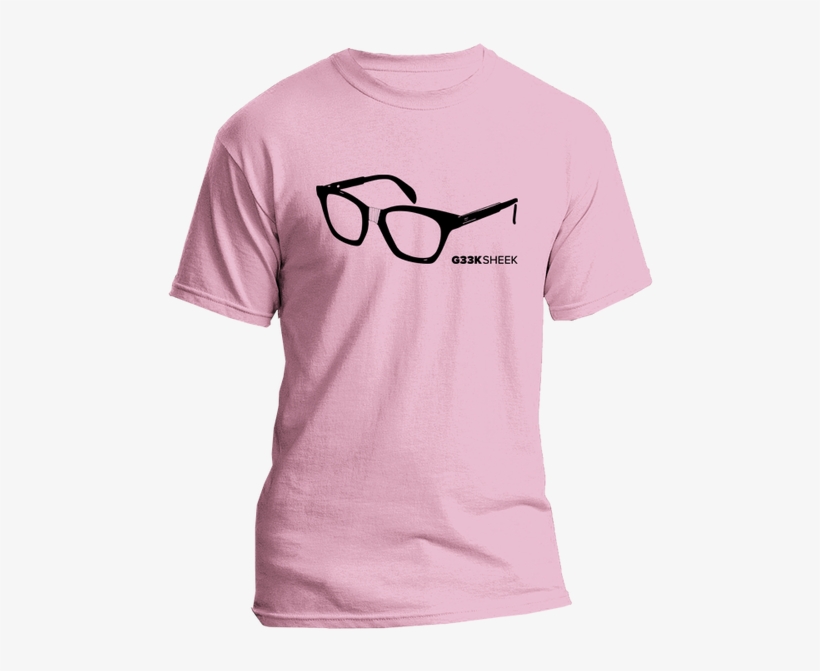 Geek Glasses Black Art, Pink Shirt - Hashtag #outnumbered Tshirt For Dads Of Twins, transparent png #3854595