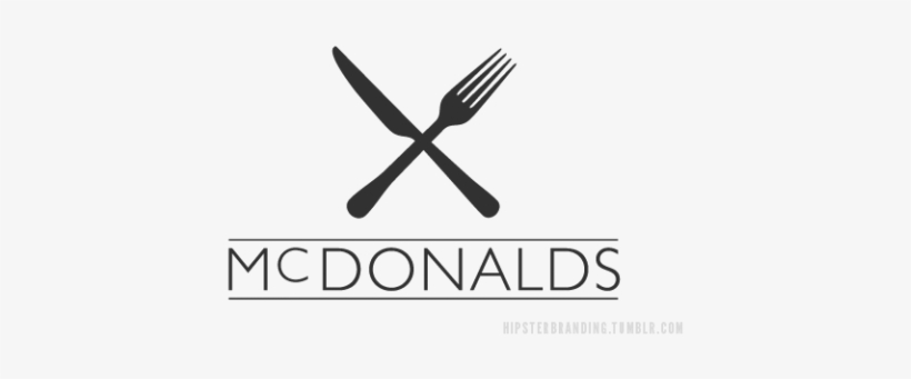 Mcdonalds Logo Transparent Tumblr Download - Logo Design Food Hipster, transparent png #3854627