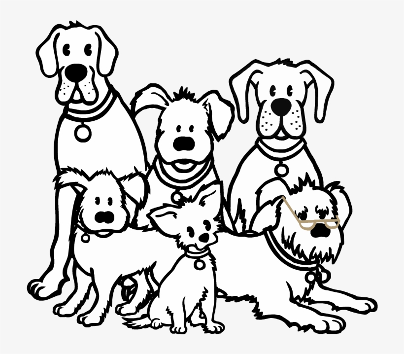 £3 - 25 Pluspng - Com - Group Of Dogs Png Black And - Barking Heads, transparent png #3855176