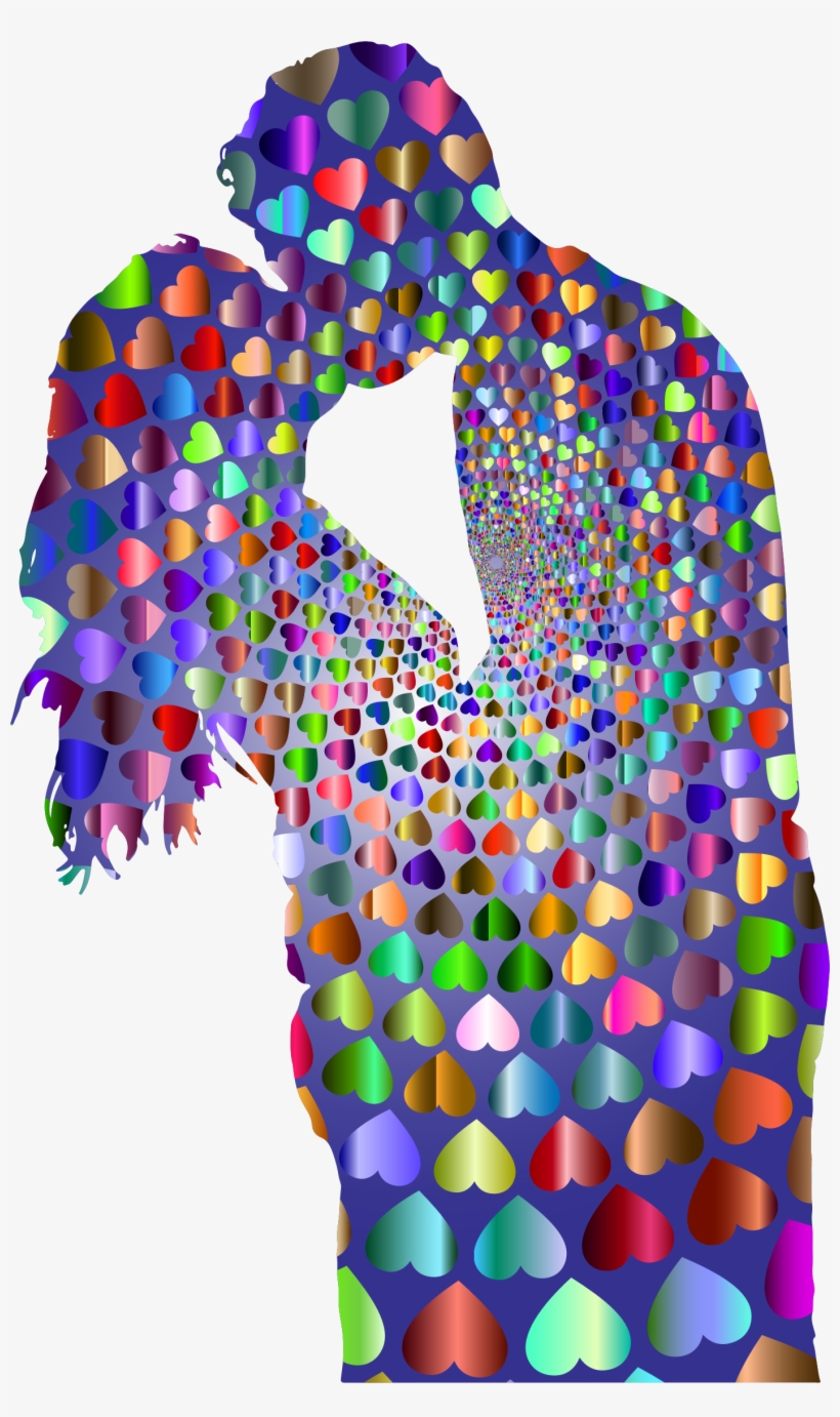 This Free Icons Png Design Of Kissing Couple Hearts, transparent png #3855396