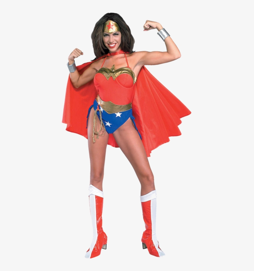 Wonder Woman Super Hero Costume - Wonder Woman Womens Costume, transparent png #3855662