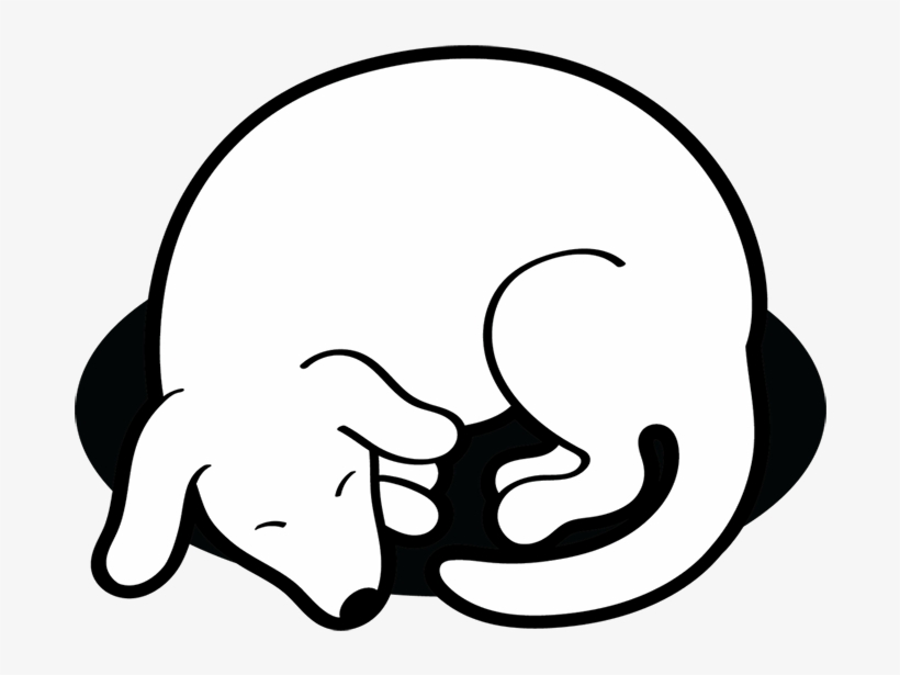 Dog Sleeping Clipart Black And White Dog Free Transparent Png