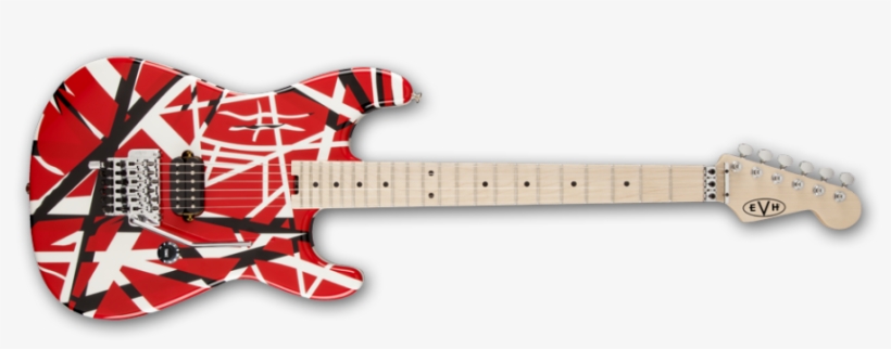 Stripe Series Electric Guitar - Evh Striped Series Electric Guitar Red With Black Stripes, transparent png #3855788