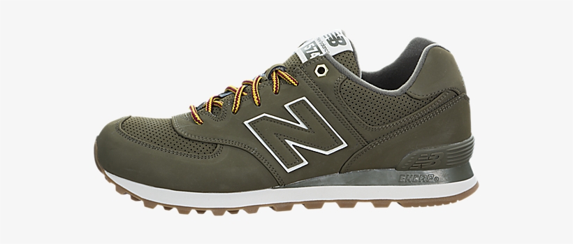 New Balance 574 - New Balance 574 Olive / Gum Men's Shoes, transparent png #3855917