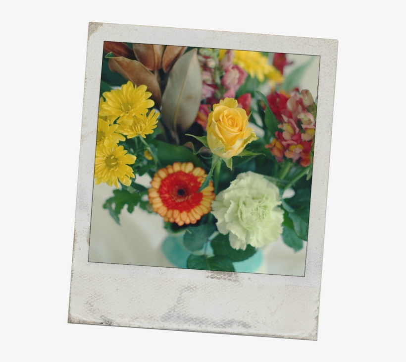 Happy Friday All Flowers Polaroid - Bouquet, transparent png #3856332