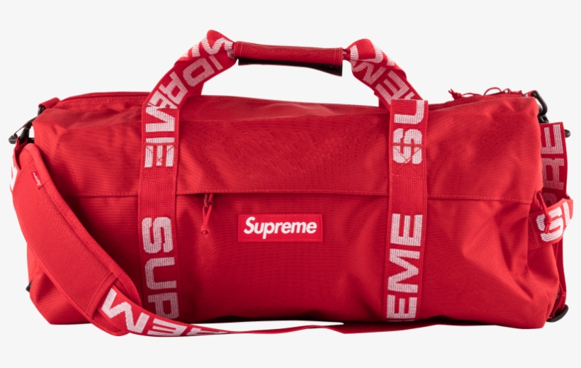 supreme red duffle bag