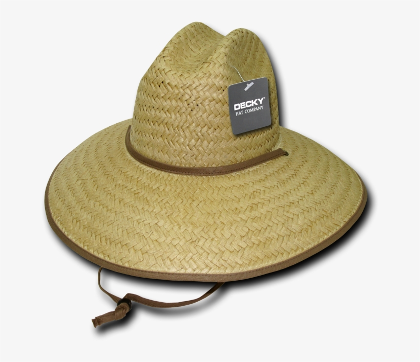 Decky Paper Straw Lifeguard Cowboy Hat Hats Beach For - Decky Orgianl Paper Straw Lifeguard Hat, transparent png #3856567