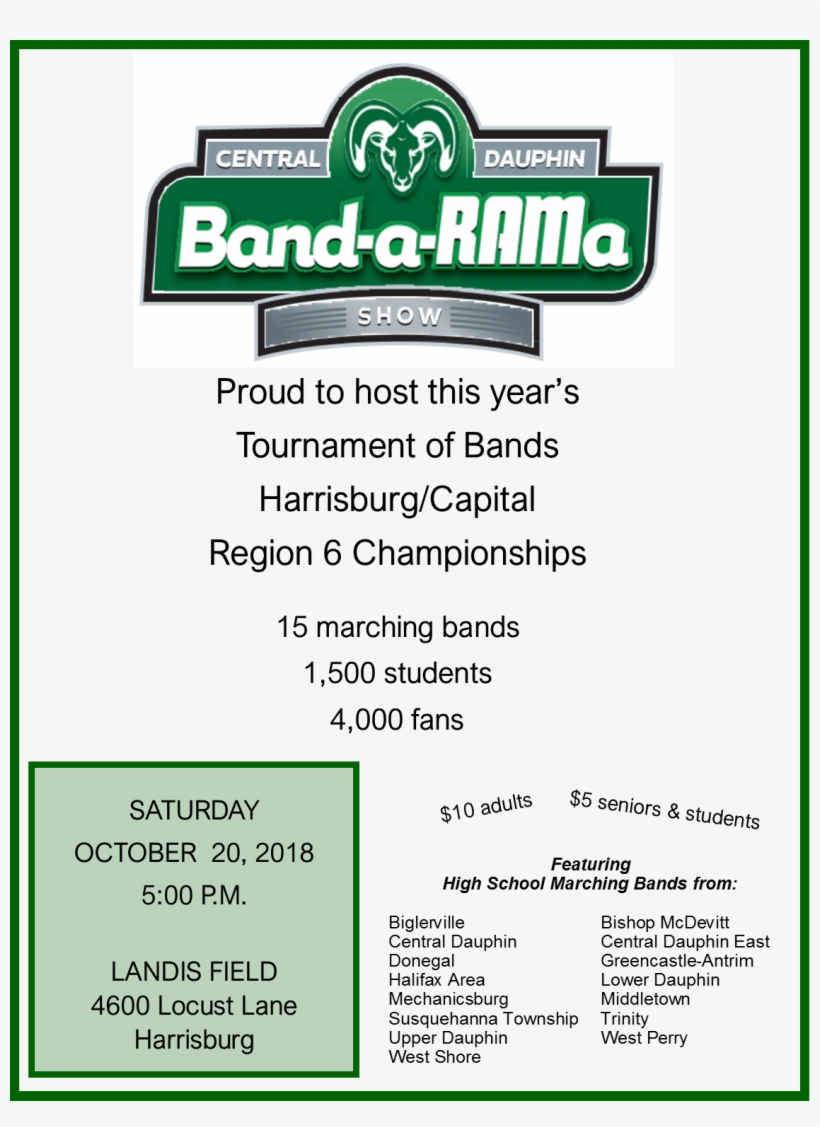 Central Dauphin High School Band A Rama - Central Dauphin High School, transparent png #3857798