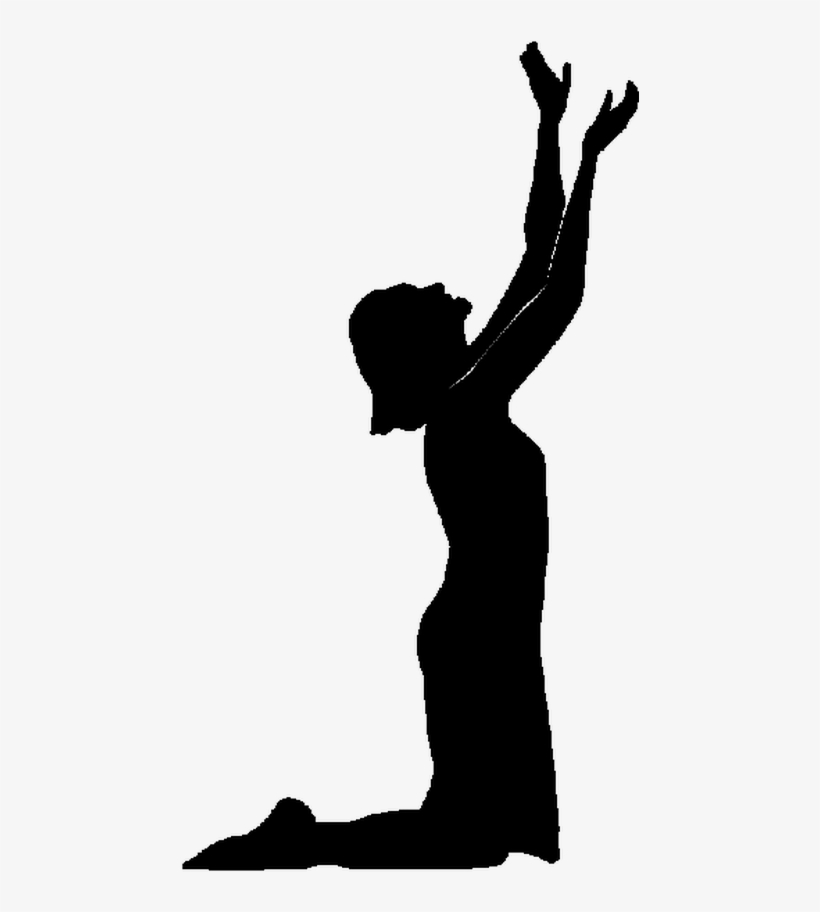 Kneeling Woman Silhouette Clip Art