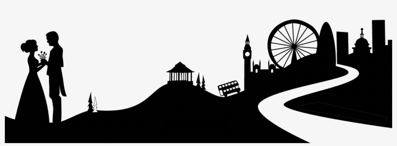 Jandk - - Silhouette Wedding Png, transparent png #3858283
