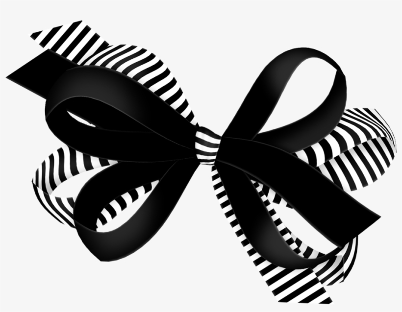 Black Ribbon Bow Png, transparent png #3858622