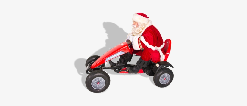 More Action & Fun With These Cool New Karts - Father Christmas On Go Kart, transparent png #3858652