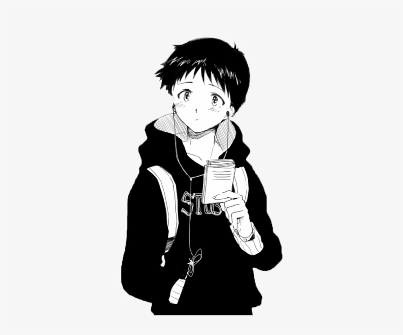 Lacey-lamb - Transparent Anime Boy Black And White, transparent png #3859668