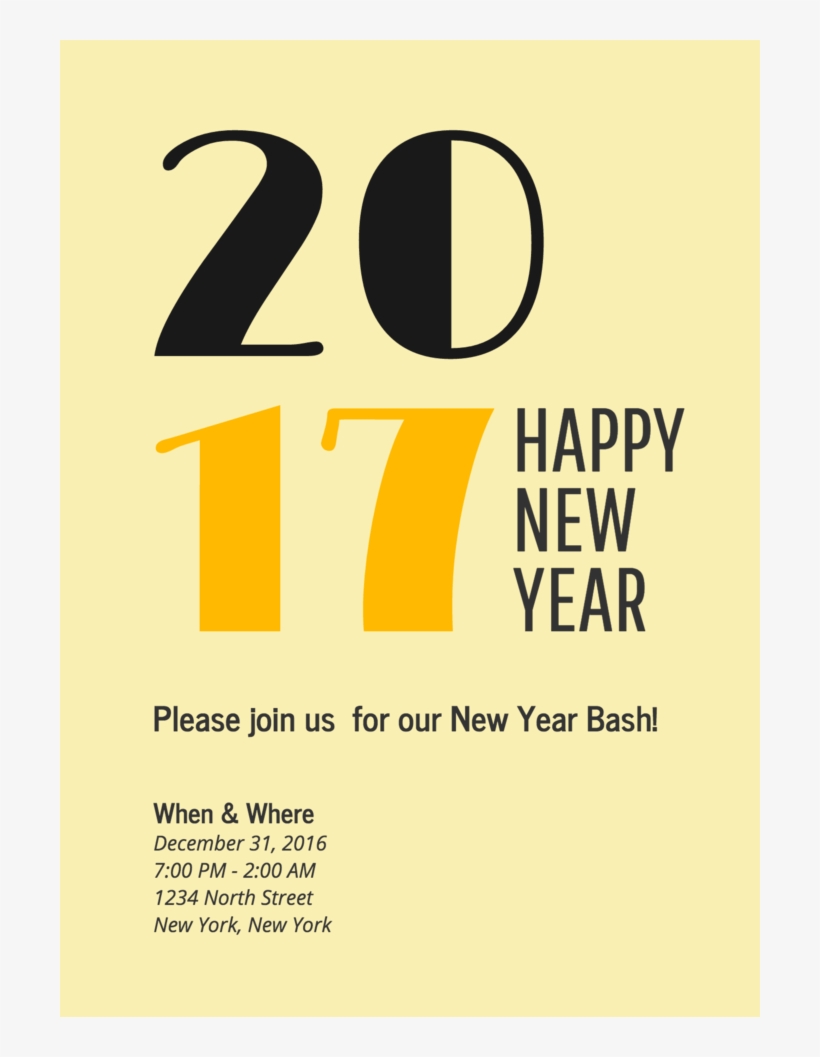 New Year's Eve Poster - Happy New Year!, transparent png #3859736