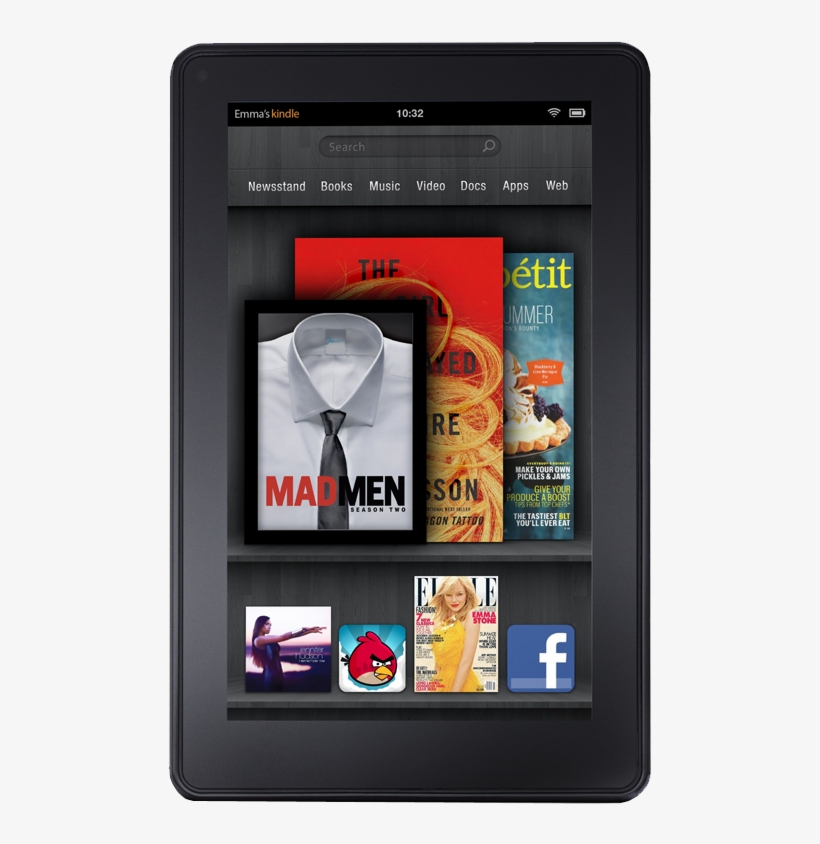 Amazon Kindle Fire - Amazon Kindle Fire Tablet, transparent png #3859739