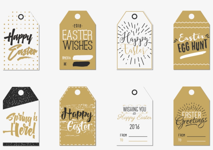 Easter Gift Tags Collection Example Image - Gift, transparent png #3860219