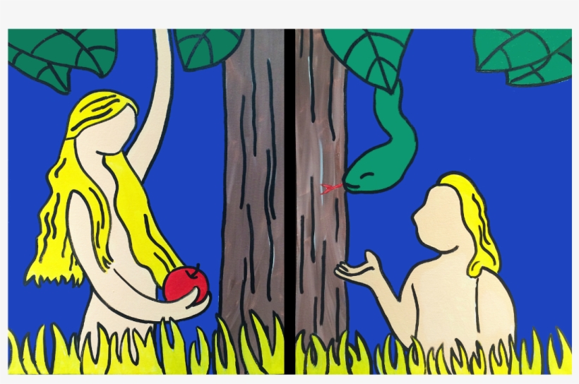 “adam & Eve”- 2 Canvases - Visual Arts, transparent png #3860928