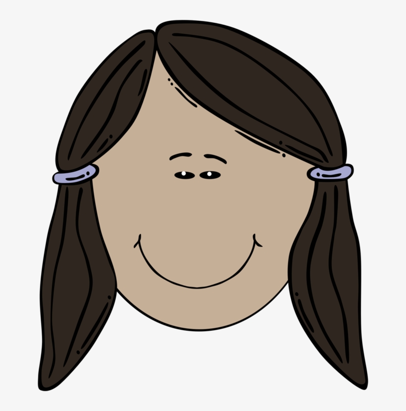 Black Hair Cartoon Brown Hair Hairstyle Free Commercial - Cartoon Girl With Black Hair, transparent png #3861227