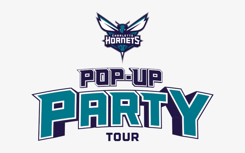 Pop-up Party Tour - Charlotte Hornets Static Cling Decal, transparent png #3861248